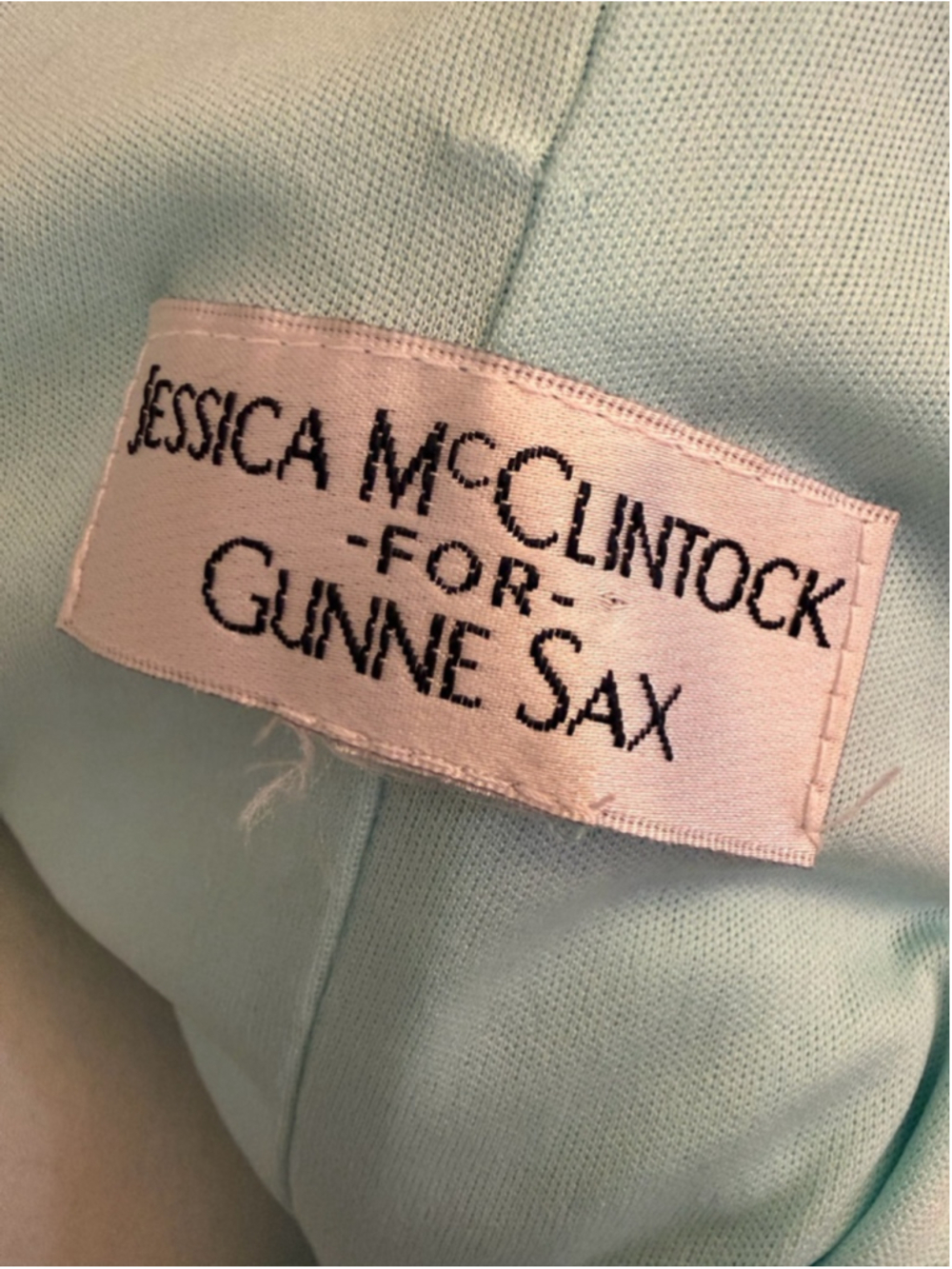 Jessica McClintock x Gunne Sax Aqua Tiered Tulle Maxi Dress Balletcore Fairycore - Picture 6 of 7